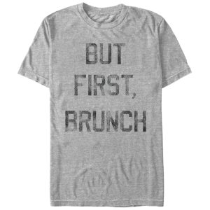 Women_s CHIN UP But First Brunch Boyfriend Tee