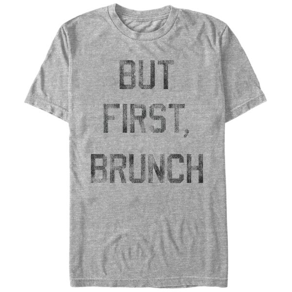 Women_s CHIN UP But First Brunch Boyfriend Tee