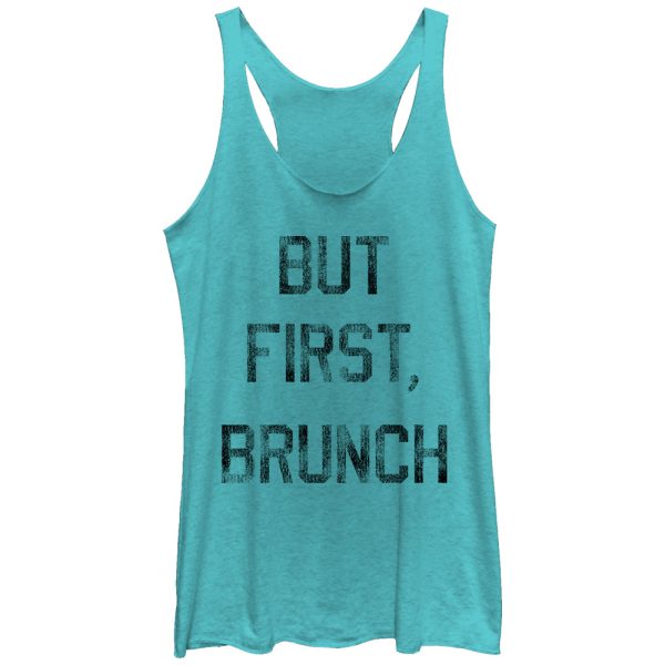 Women_s CHIN UP But First Brunch Racerback Tank Top