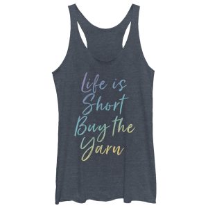 Women_s CHIN UP Buy the Yarn Racerback Tank Top