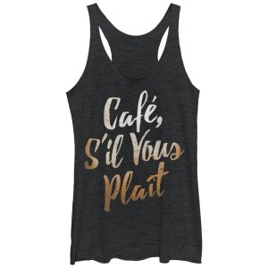 Women_s CHIN UP Cafe S_il Vous Plait Racerback Tank Top