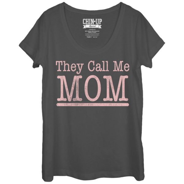 Women_s CHIN UP Call Me Mom Scoop Neck