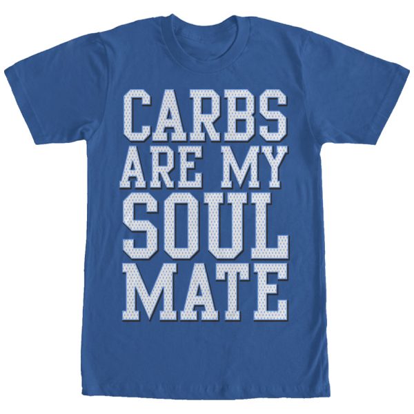 Women_s CHIN UP Carbs Are My Soulmate Boyfriend Tee