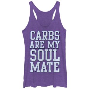 Women_s CHIN UP Carbs Are My Soulmate Racerback Tank Top