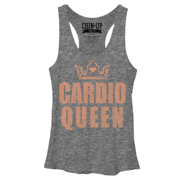 Women_s CHIN UP Cardio Queen Crown Racerback Tank Top