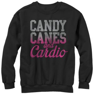 Women_s CHIN UP Christmas Candy Cane Cardio Sweatshirt