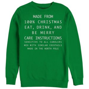 Women_s CHIN UP Christmas Care Instructions Sweatshirt