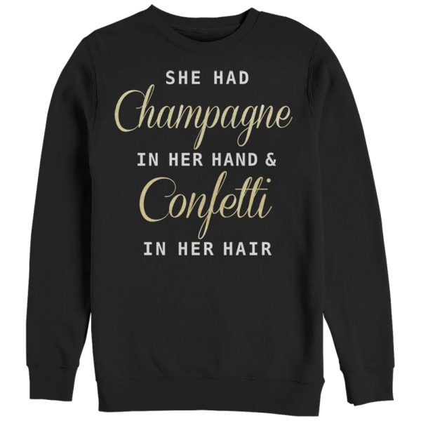 Women_s CHIN UP Christmas Champagne Sweatshirt