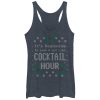Women_s CHIN UP Christmas Cocktail Hour Racerback Tank Top