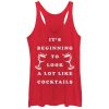 Women_s CHIN UP Christmas Cocktails Racerback Tank Top