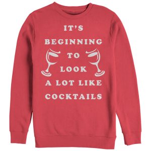 Women_s CHIN UP Christmas Cocktails Sweatshirt