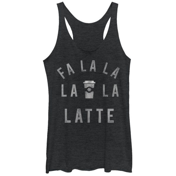 Women_s CHIN UP Christmas Fa La Latte Racerback Tank Top