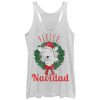 Women_s CHIN UP Christmas Fleece Navidad Racerback Tank Top