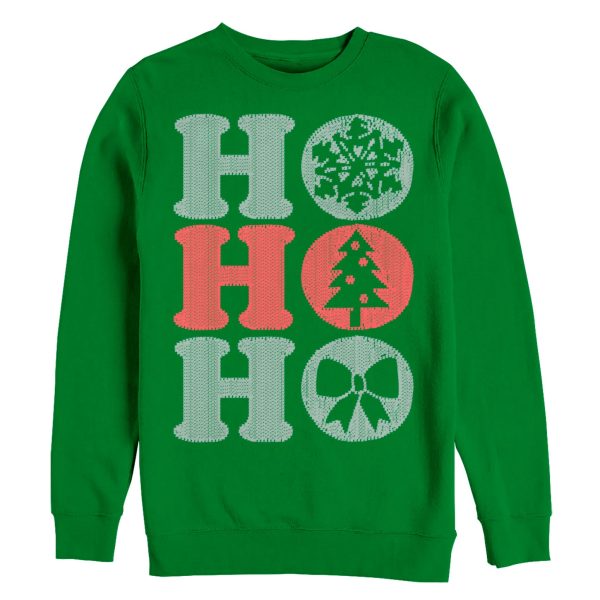 Women_s CHIN UP Christmas Ho Ho Ho Stitch Print Sweatshirt