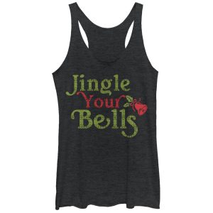 Women_s CHIN UP Christmas Jingle Your Bells Racerback Tank Top