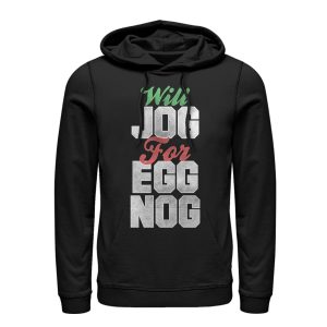 Women_s CHIN UP Christmas Jog for Egg Nog Pull Over Hoodie