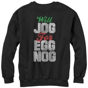 Women_s CHIN UP Christmas Jog for Egg Nog Sweatshirt