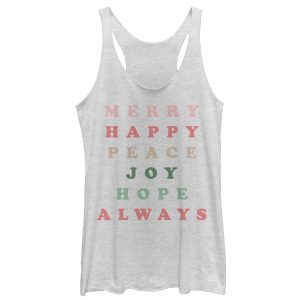 Women_s CHIN UP Christmas Joy Always Racerback Tank Top