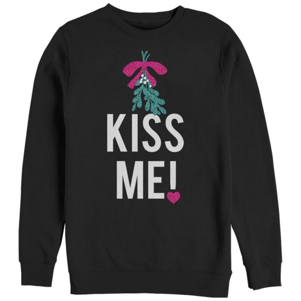 Women_s CHIN UP Christmas Kiss Me Mistletoe Sweatshirt