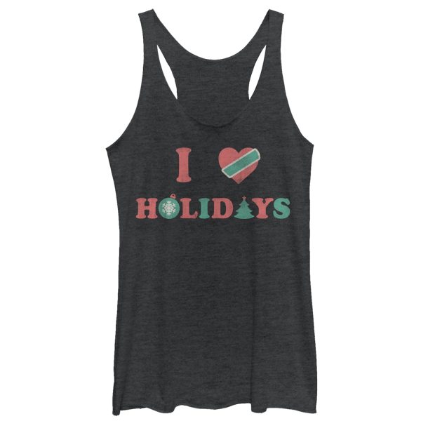 Women_s CHIN UP Christmas Love Holidays Racerback Tank Top