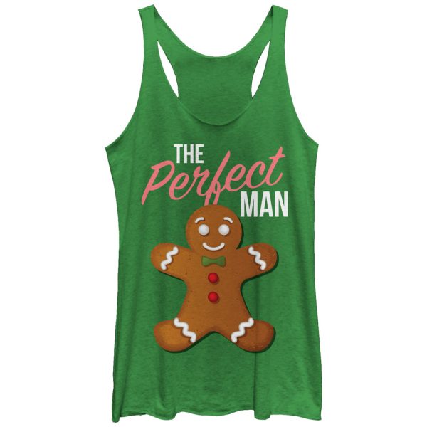 Women_s CHIN UP Christmas Perfect Gingerbread Man Racerback Tank Top