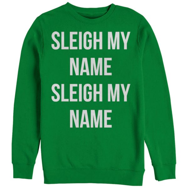 Women_s CHIN UP Christmas Sleigh Name Bold Sweatshirt