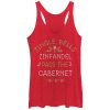 Women_s CHIN UP Christmas Wine Song Racerback Tank Top