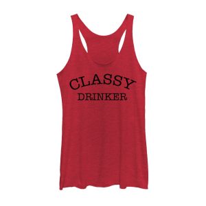 Women_s CHIN UP Classy Drinker Racerback Tank Top