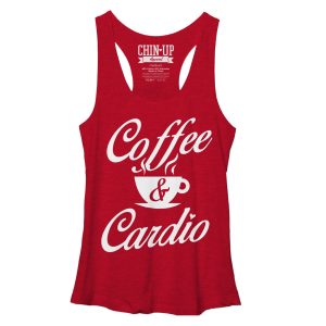 Women_s CHIN UP Coffee and Cardio Racerback Tank Top