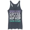 Women_s CHIN UP Coffee and Hip Hop Racerback Tank Top