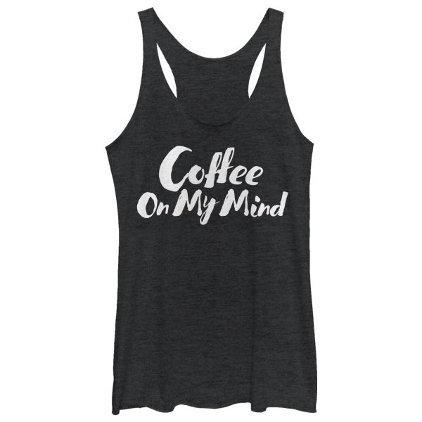 Women_s CHIN UP Coffee on My Mind Racerback Tank Top