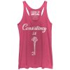 Women_s CHIN UP Consistency is Key Racerback Tank Top
