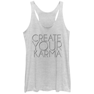 Women_s CHIN UP Create Your Karma Racerback Tank Top