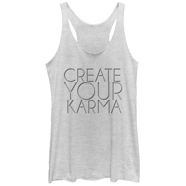 Women_s CHIN UP Create Your Karma Racerback Tank Top