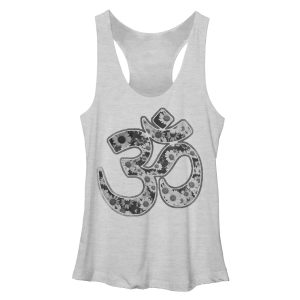 Women_s CHIN UP Daisy Print Om Racerback Tank Top