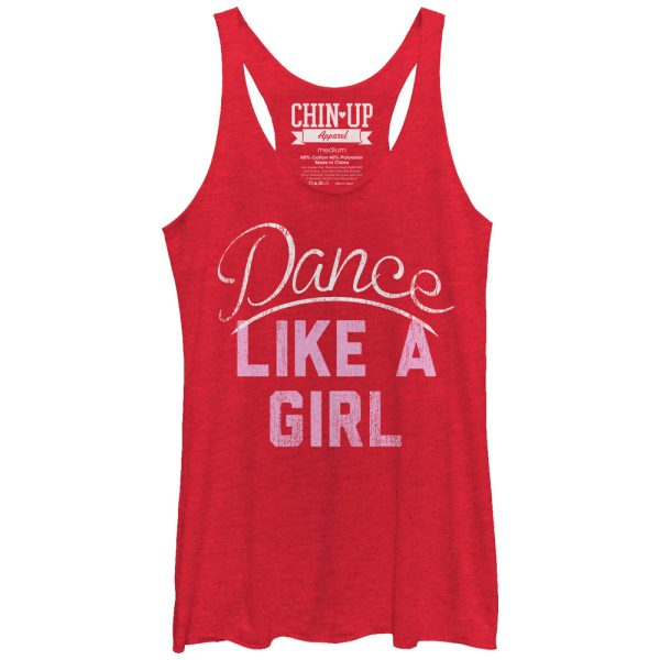 Women_s CHIN UP Dance Like a Girl Racerback Tank Top