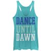 Women_s CHIN UP Dance Until Dawn Racerback Tank Top