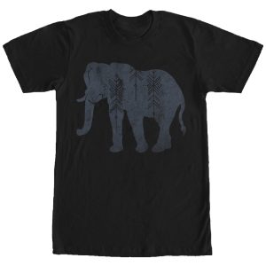 Women_s CHIN UP Distressed Tribal Elephant Boyfriend Tee