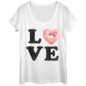 Women_s CHIN UP Donut Love Scoop Neck