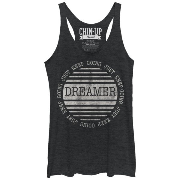 Women_s CHIN UP Dreamer Just Keep Going Racerback Tank Top