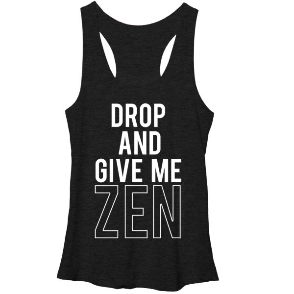 Women_s CHIN UP Drop and Give Me Zen Racerback Tank Top