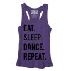Women_s CHIN UP Eat Sleep Dance Repeat Racerback Tank Top