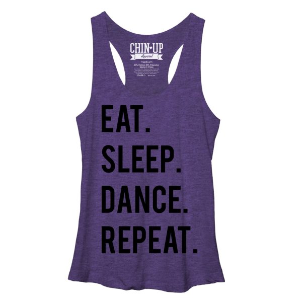 Women_s CHIN UP Eat Sleep Dance Repeat Racerback Tank Top