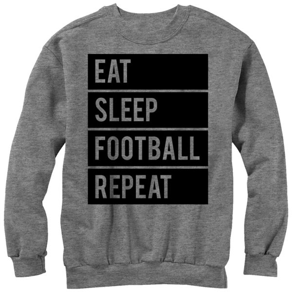 Women_s CHIN UP Eat Sleep Football Repeat Sweatshirt