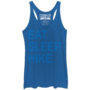 Women_s CHIN UP Eat Sleep Hike Racerback Tank Top