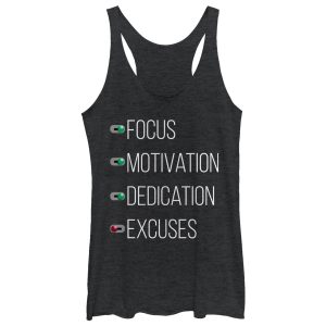 Women_s CHIN UP Excuses Off Racerback Tank Top