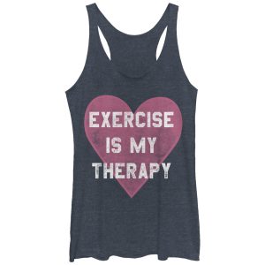 Women_s CHIN UP Exercise is My Therapy Racerback Tank Top