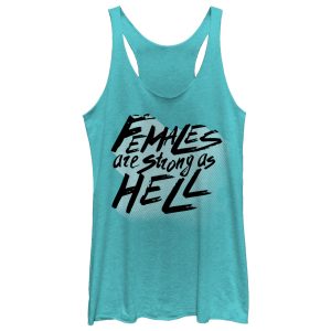 Women_s CHIN UP Females Strong As Racerback Tank Top