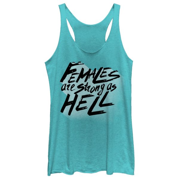 Women_s CHIN UP Females Strong As Racerback Tank Top