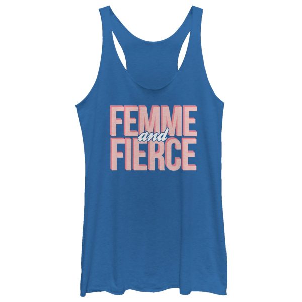 Women_s CHIN UP Femme and Fierce Racerback Tank Top